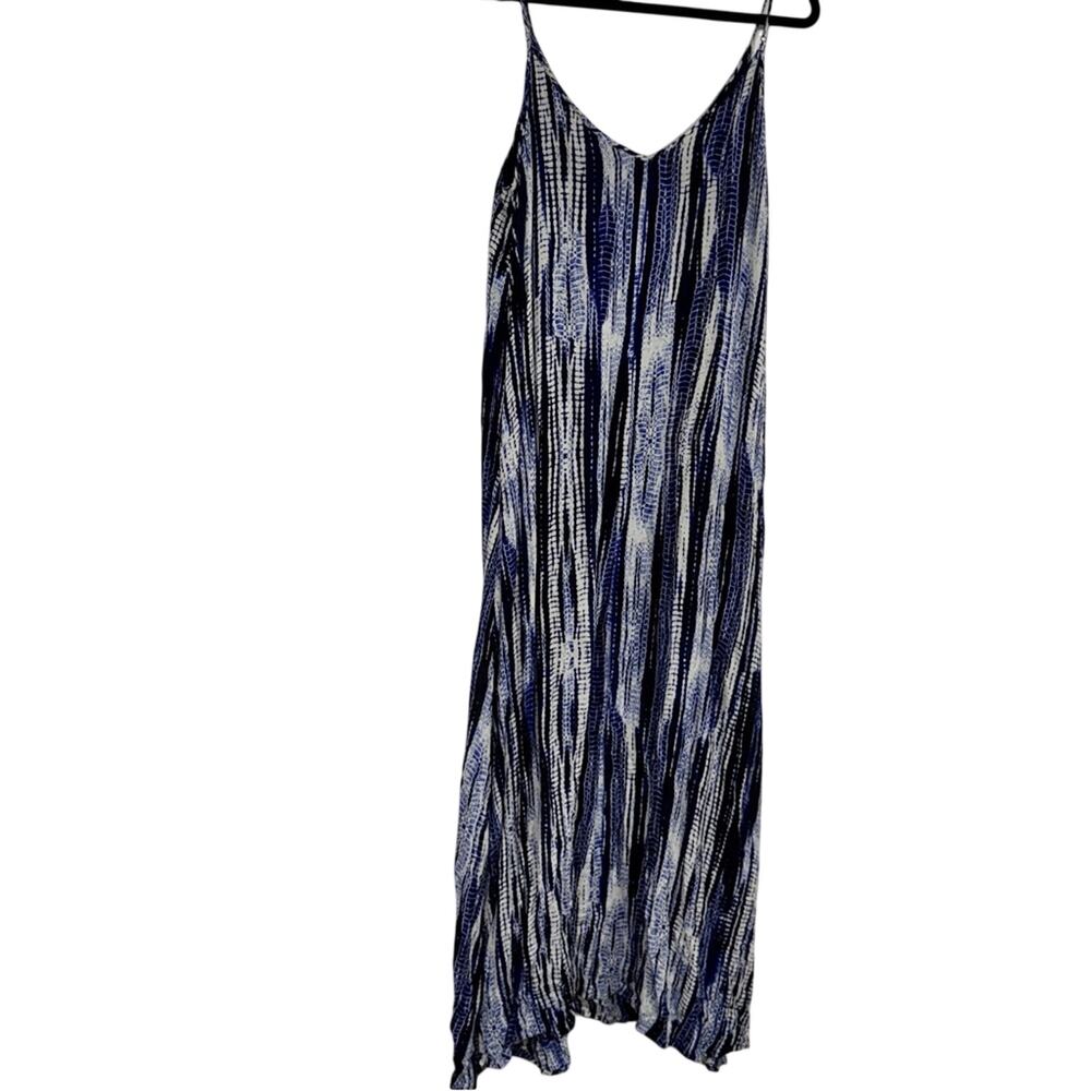 Cupcakes and Cashmere Blue Tie Dye Maxi Dress Womens S Boho Summer Beachy Flowy